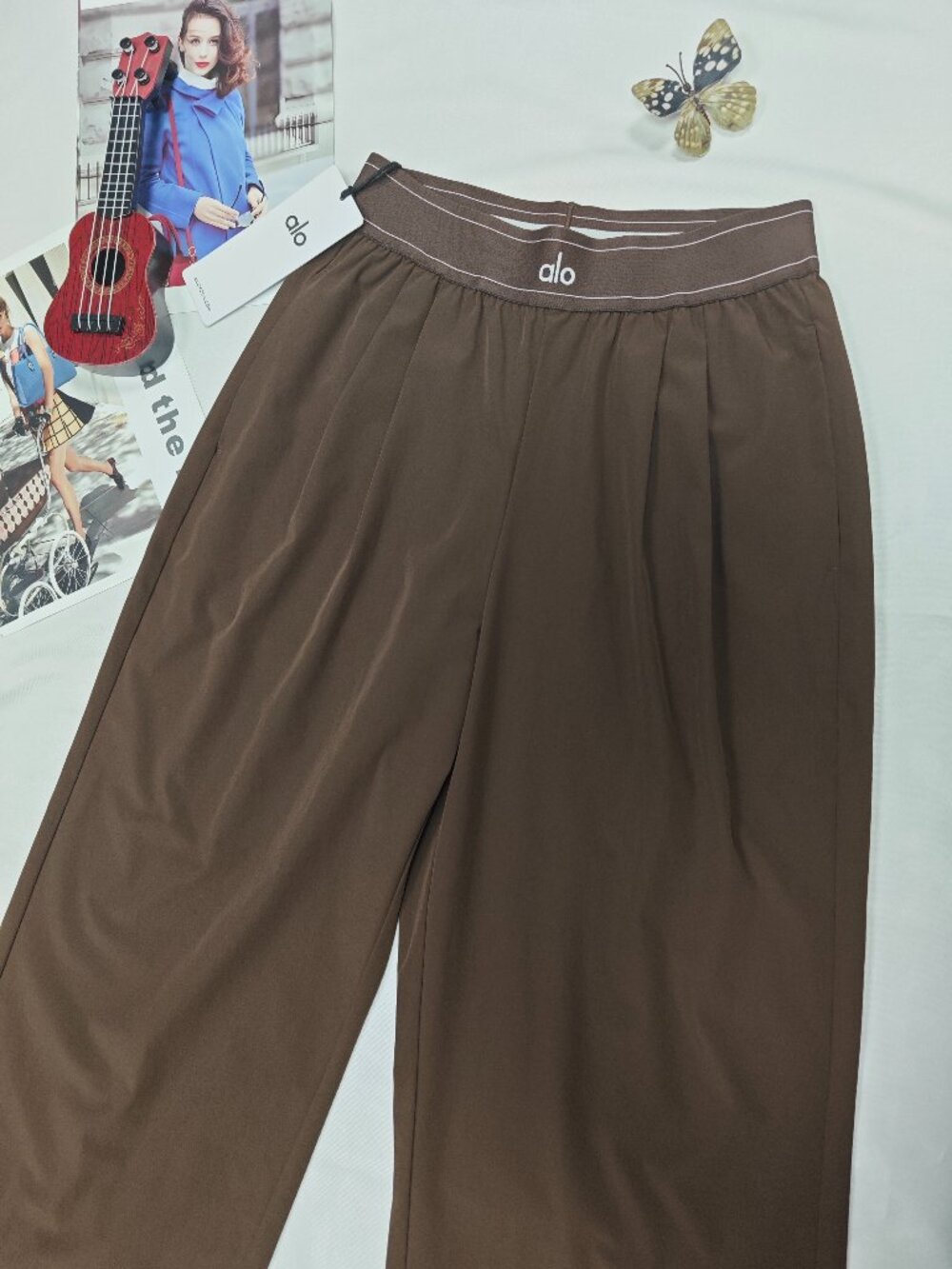 🥨Alo Yoga Espresso brown🤠Suit Up Trouser | Relaxed/Minimalist Pants NWT - Picture 3 of 8